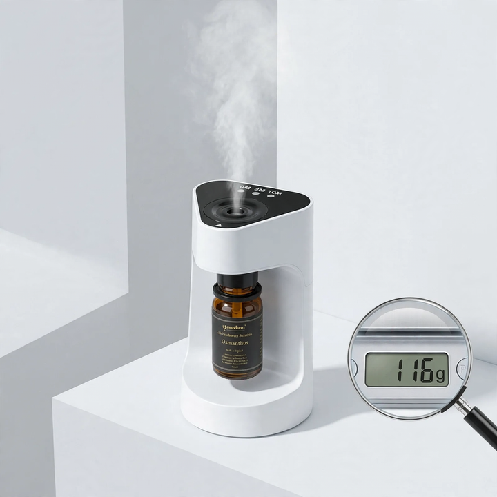 Ultrasonic fragrance diffuser, water-free, USB-powered