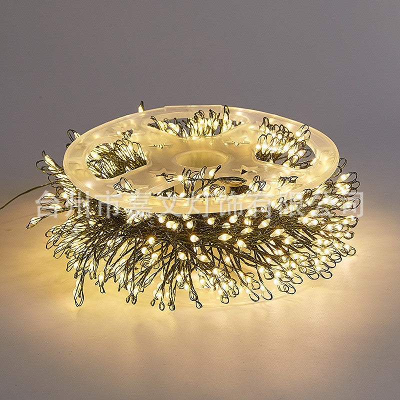 LED string lights with copper wire, dimmable