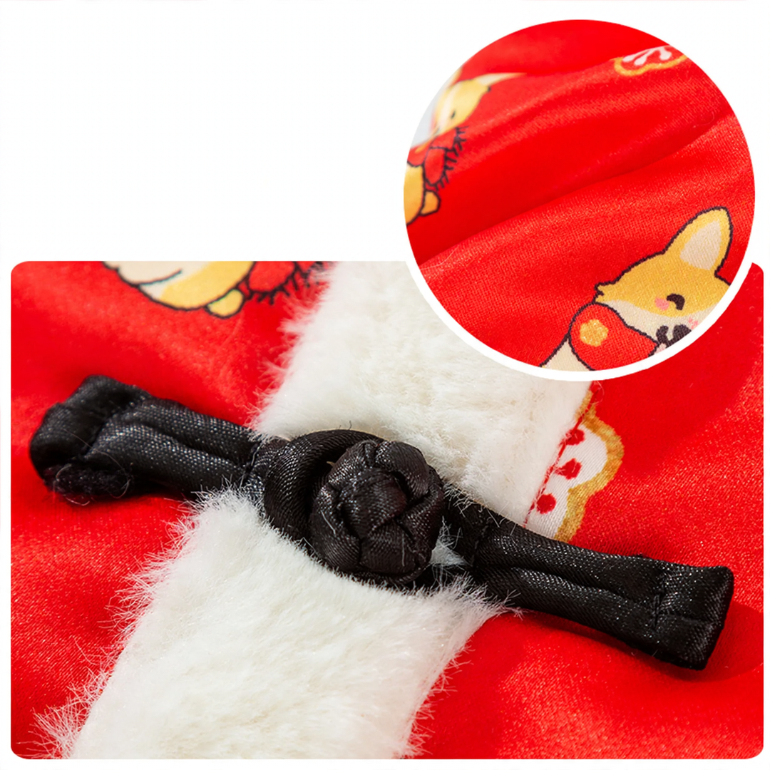 Chinese winter coat for medium dogs with scarf
