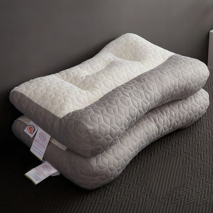 Neck support pillow with polyester filling
