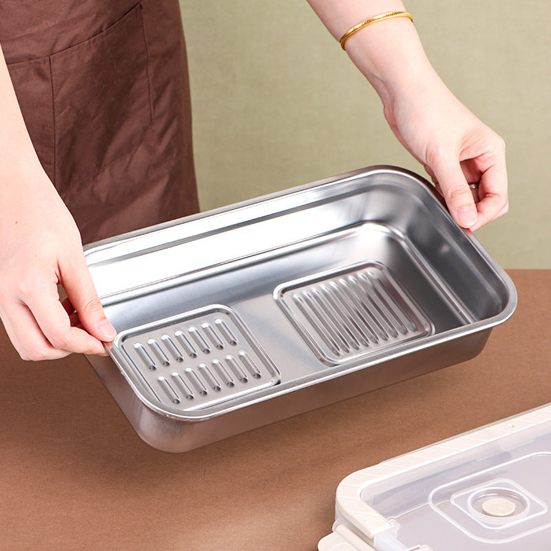 Stainless steel food storage container, 2.51 L