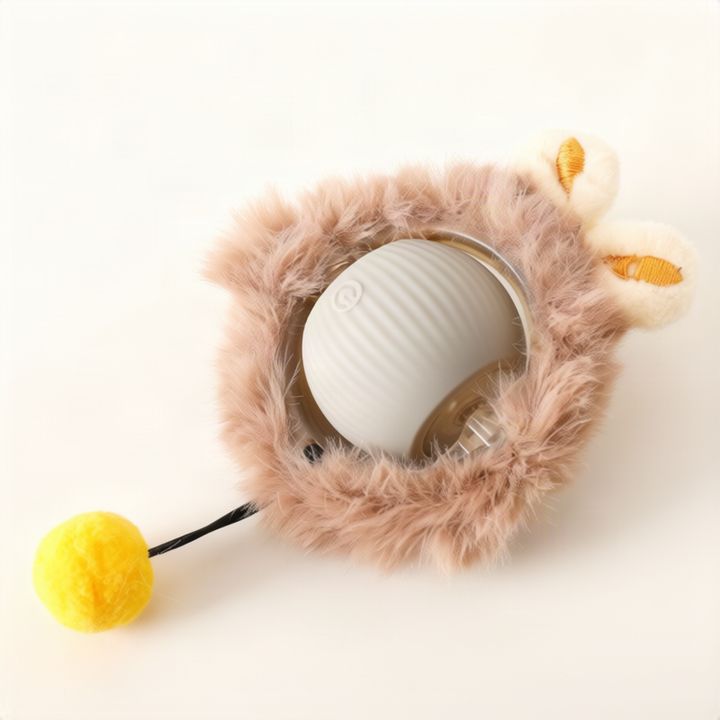 Interactive play ball for cats made of silicone