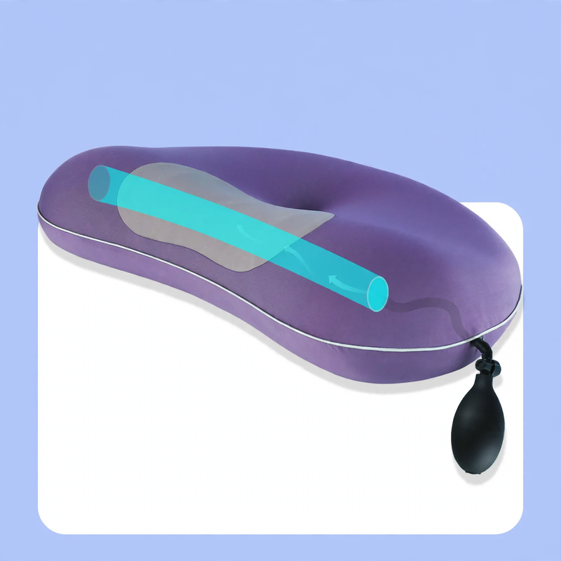 Neck support pillow memory foam inflatable