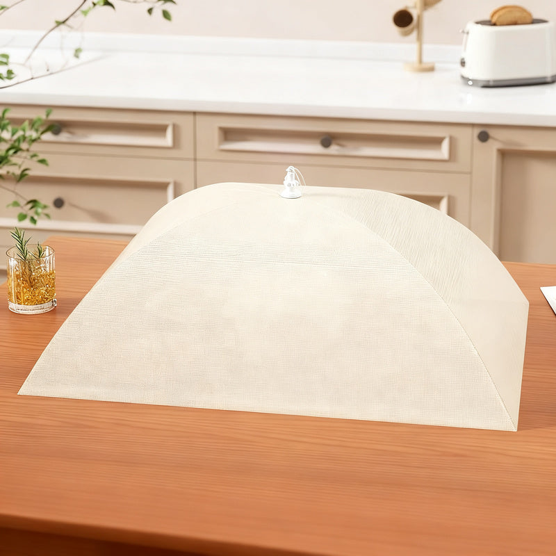 Foldable food cover made of mesh fabric