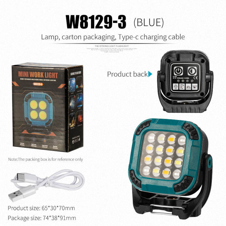 Mini camping lamp with LED and keychain