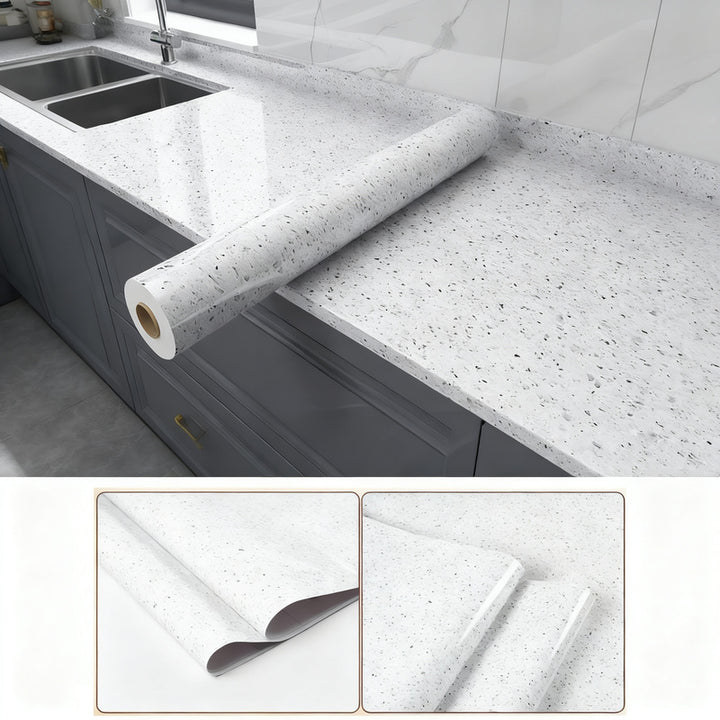 Protective film for countertops, marble look, self-adhesive
