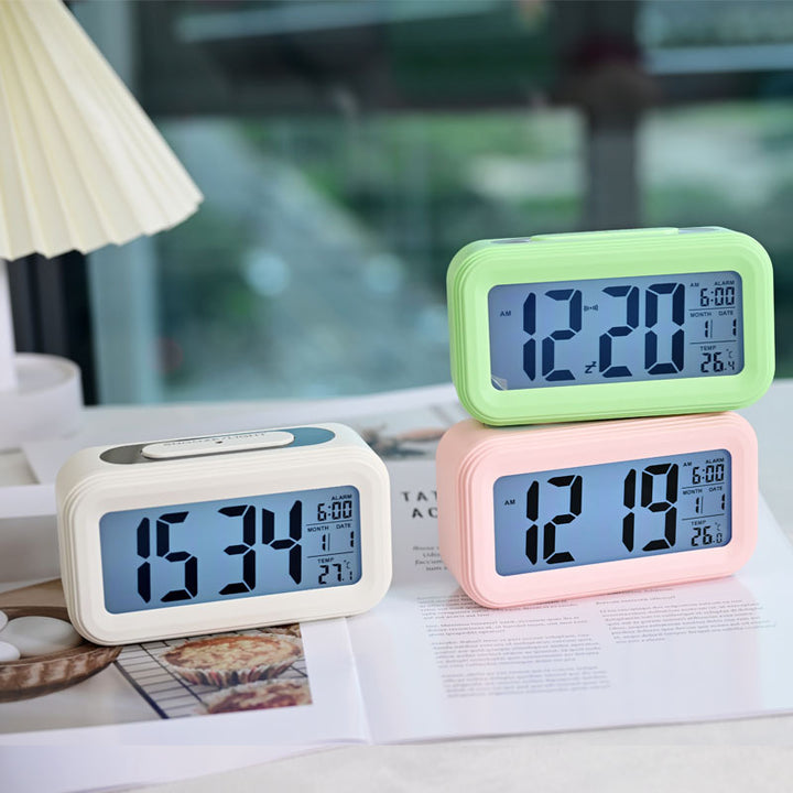 Digital Alarm Clock Light with LED Display