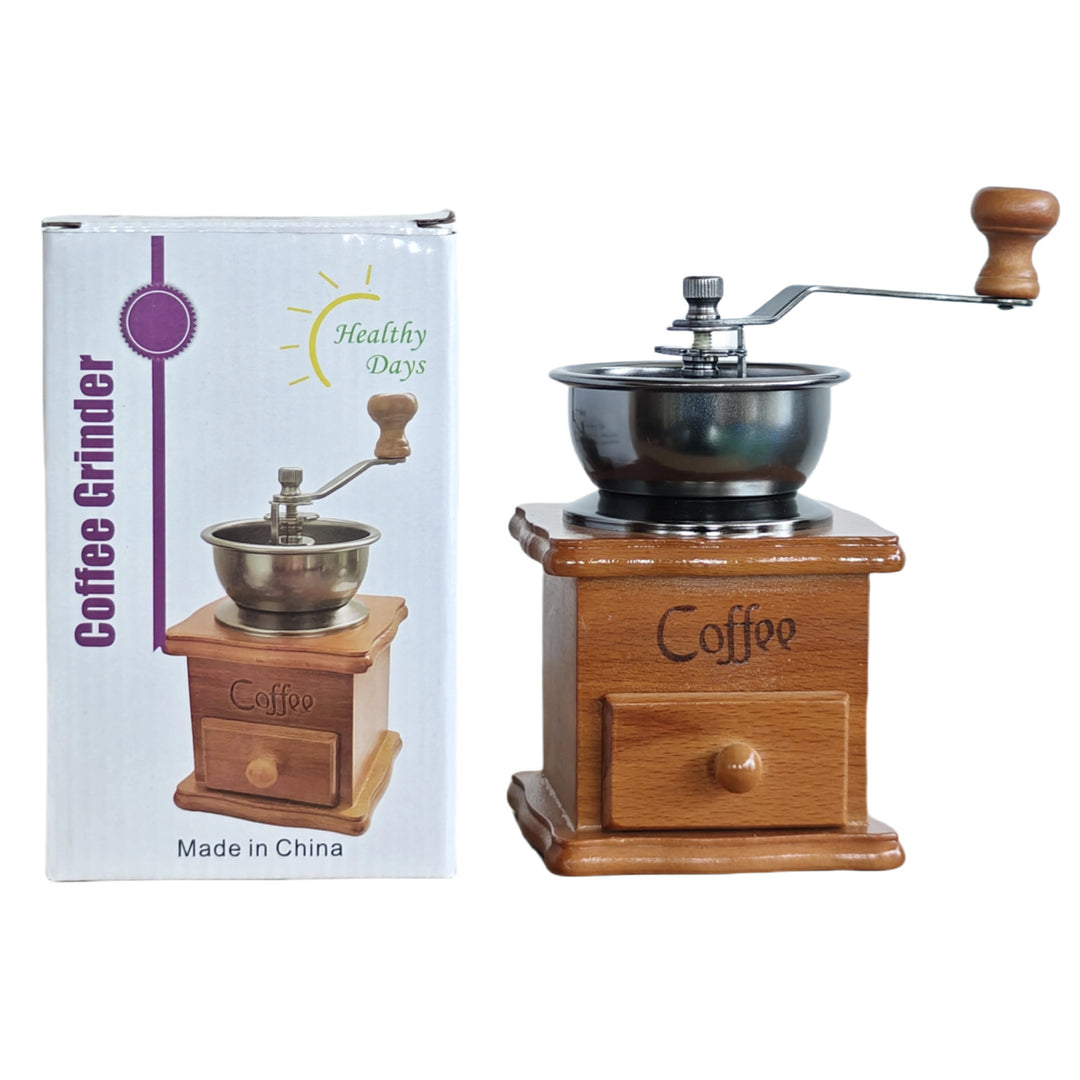 Hand crank coffee mill in retro style