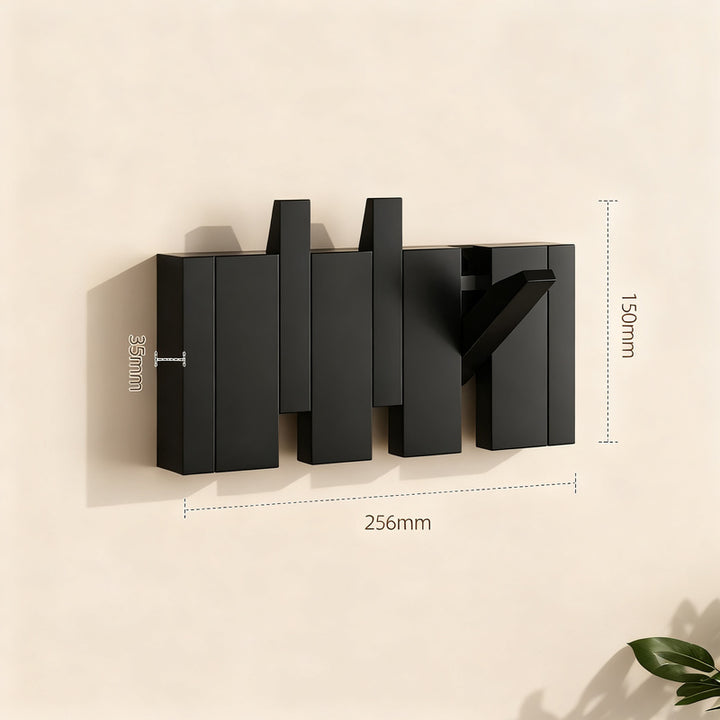 Wood wall coat rack made of beech, 3–12 hooks