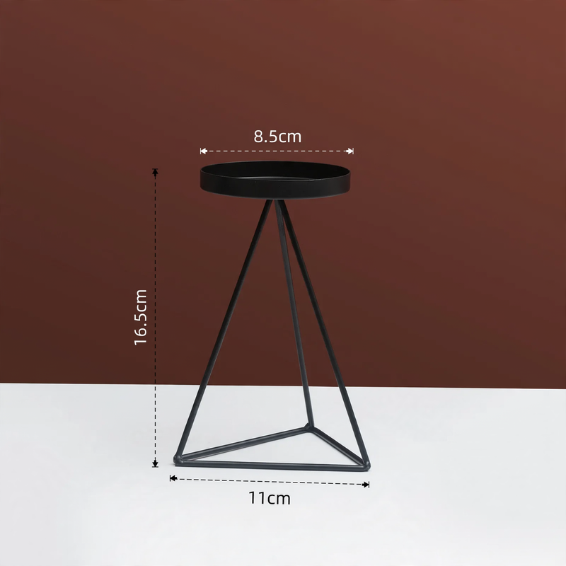 Iron Triangle Candle Holder, modern