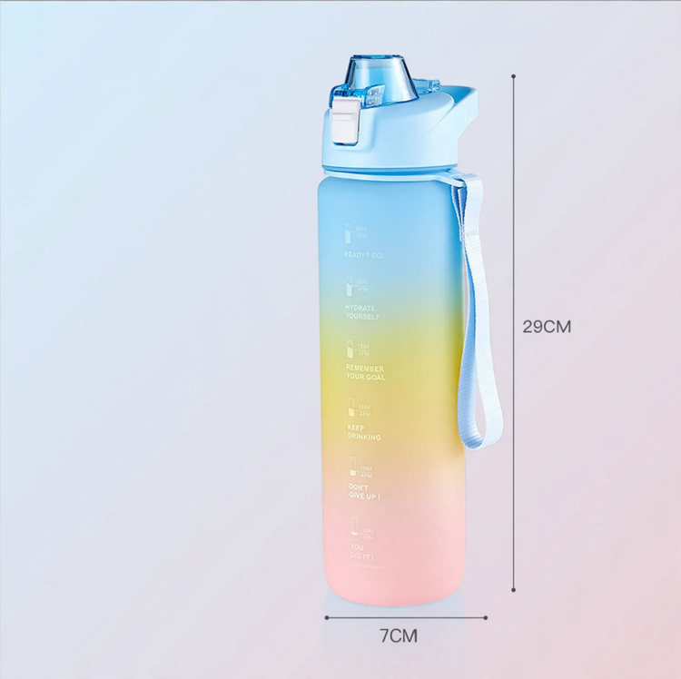 Sports water bottle made of PC, 1000 ml