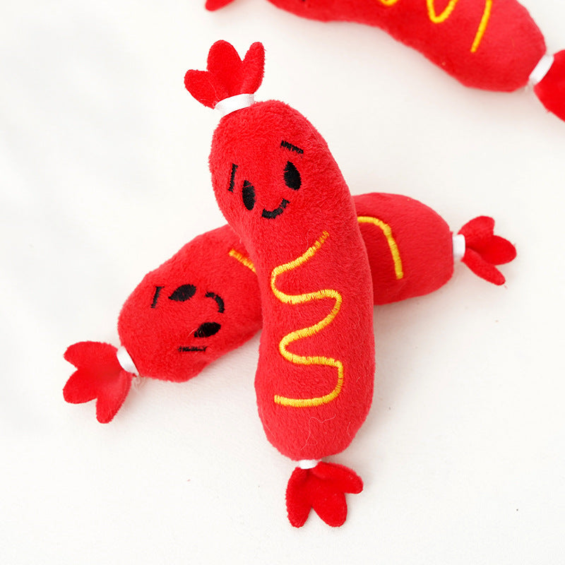 Plush toy with squeaker for dogs and cats
