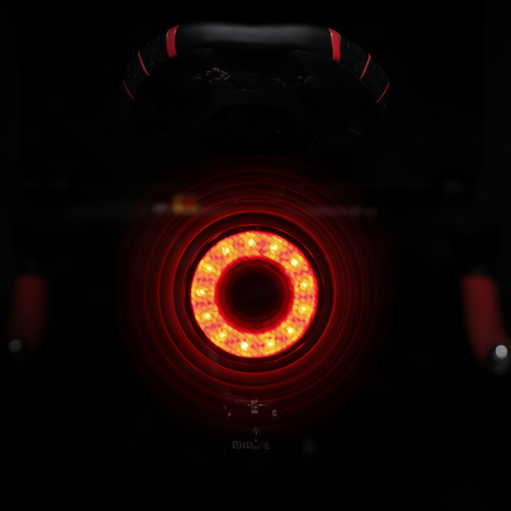 Smart Brake Sensor LED Bicycle Rear Light - USB Rechargeable, IPX6 Waterproof with 4 Light Modes