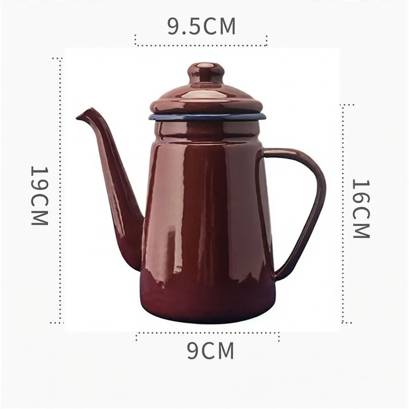 Enamel kettle, 1.1 L, for all stove types
