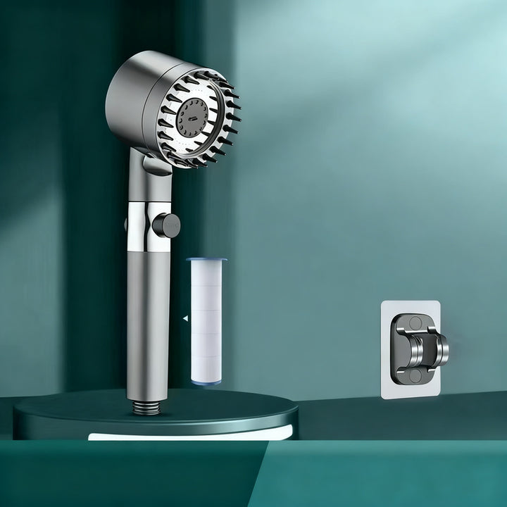 Shower head with filter and massage function