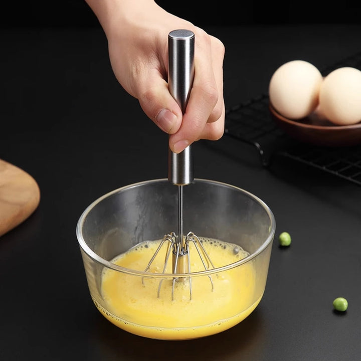 Half-automatic whisk made of stainless steel