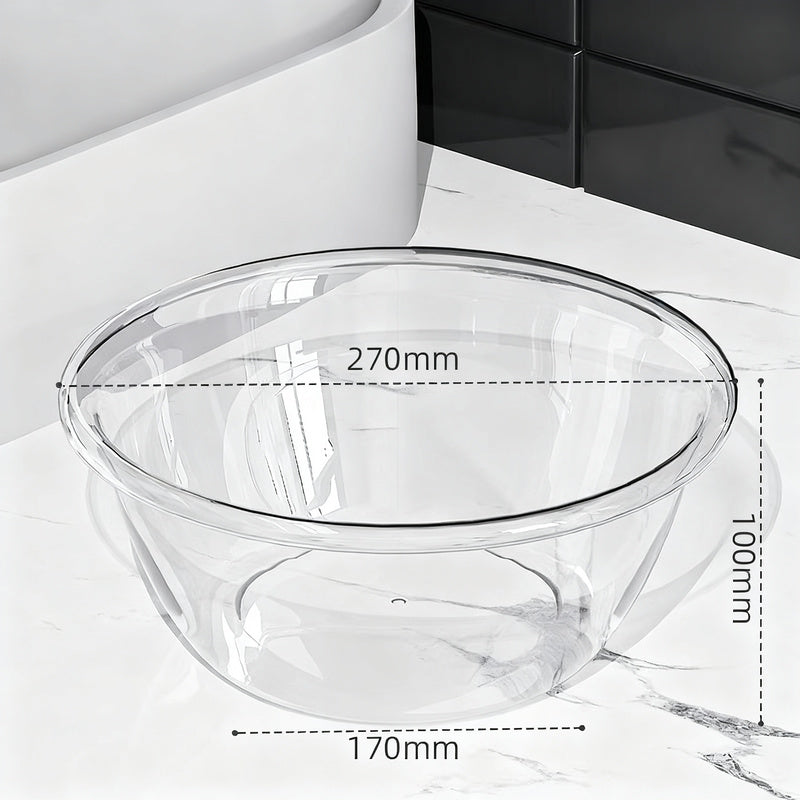 Plastic sink, transparent, robust
