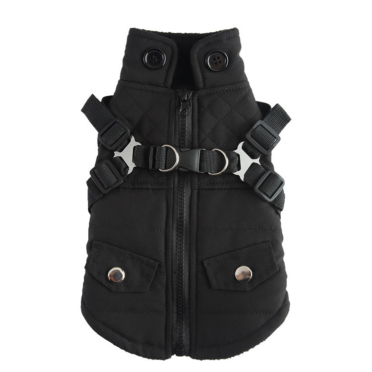 Dog jacket with zipper, polyester