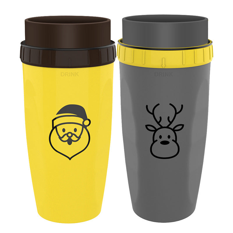 Portable drinking cup with straw, 300 ml