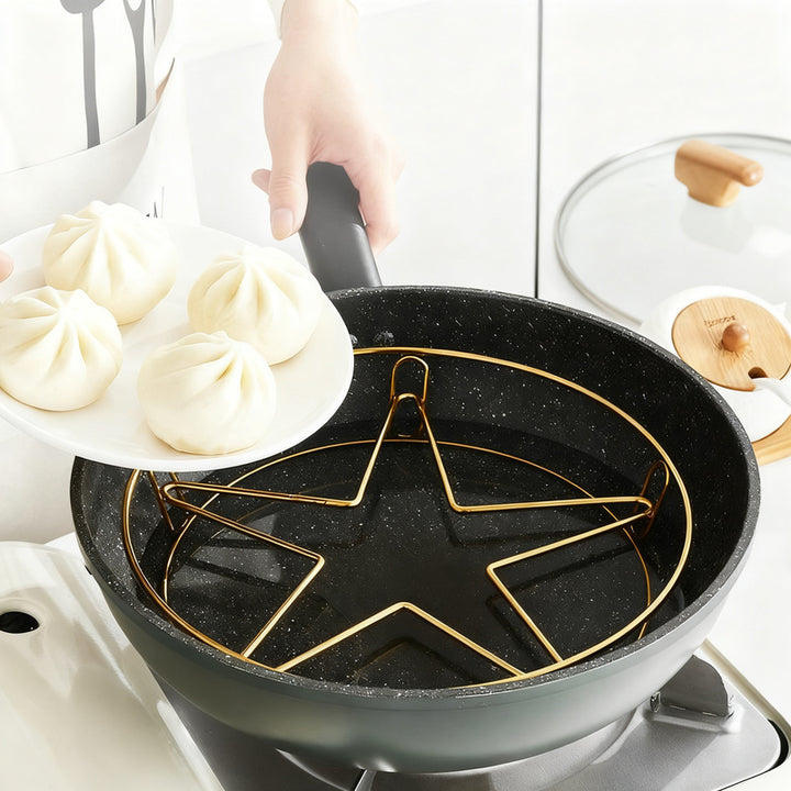 Stainless steel pot holder, round, for cookware