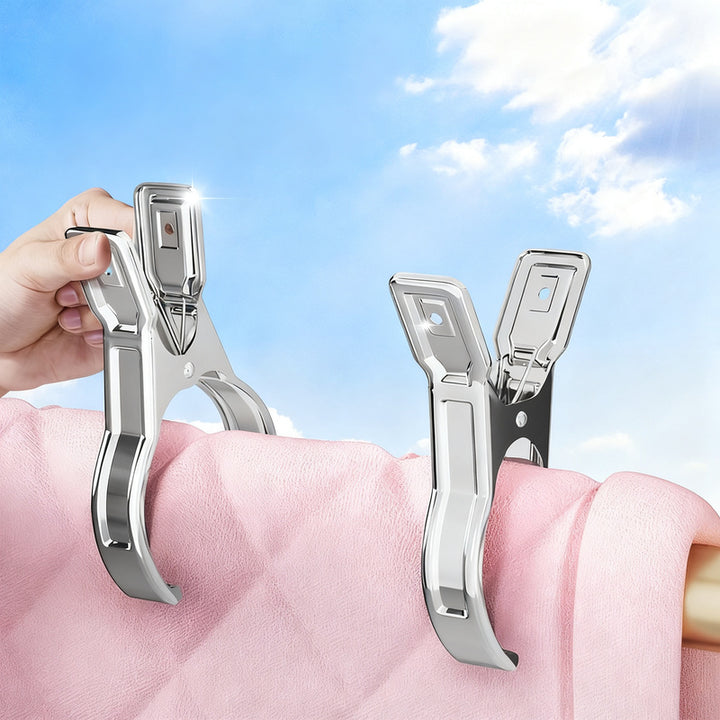 Stainless steel clothespins, large, wind resistant
