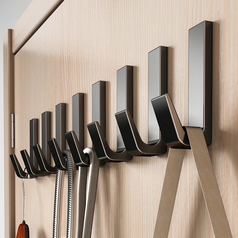 Aluminum wall hooks with adhesive surface