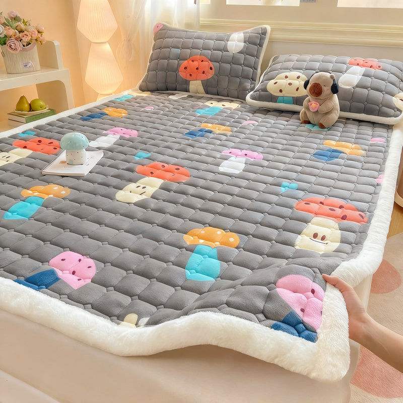 Fleece mattress topper, warm and soft