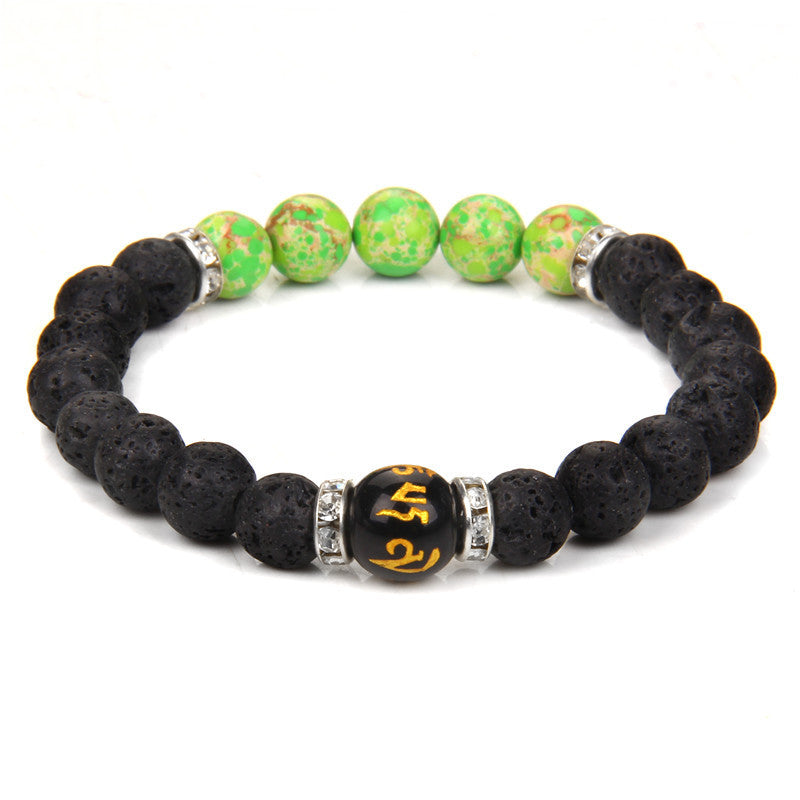 Beaded bracelet made of natural stones