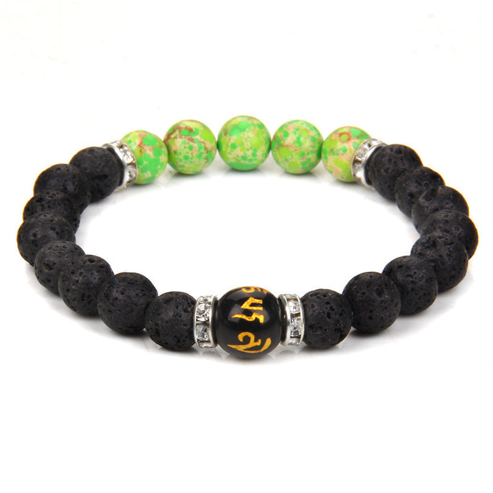 Beaded bracelet made of natural stones