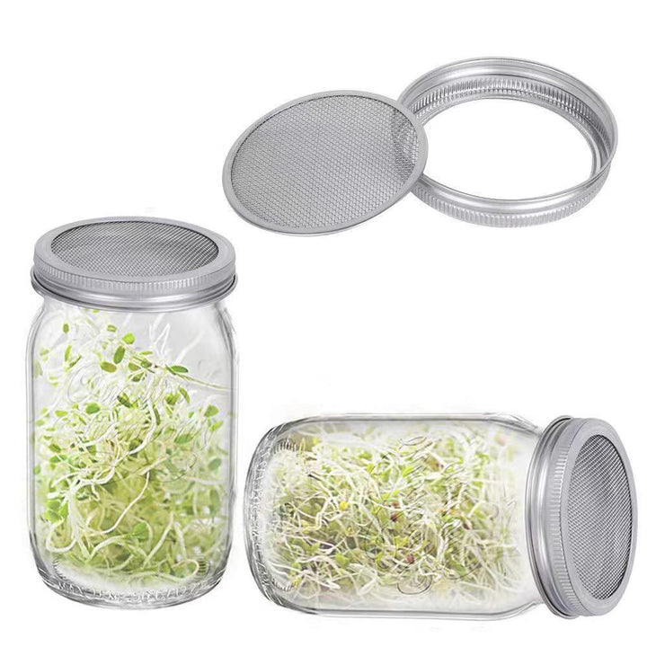 Glass storage jars, various sizes