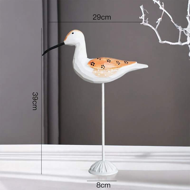 Wood bird figure in Mediterranean style