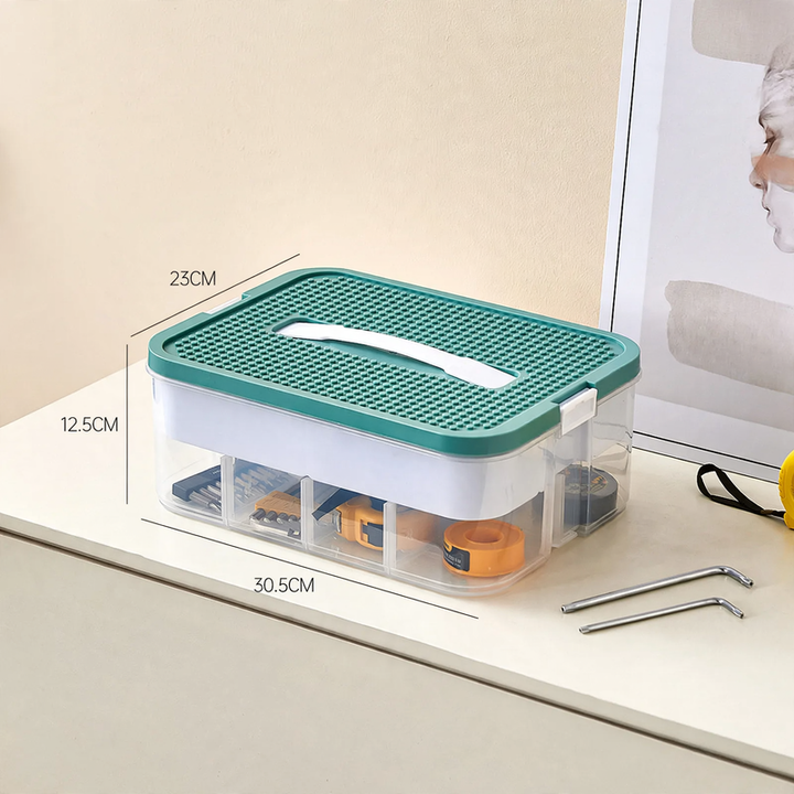 Organizer box with compartments, stainless steel, model yz-3271-2