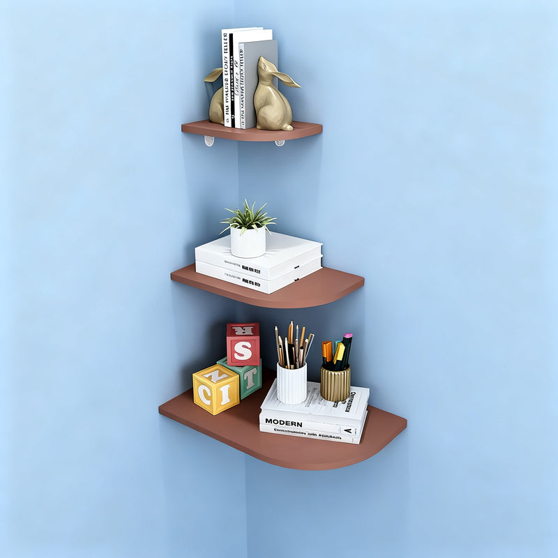 Wall shelf made of plastic, self-adhesive