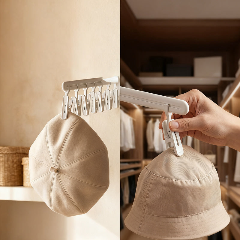Clothes hook organizer with clips