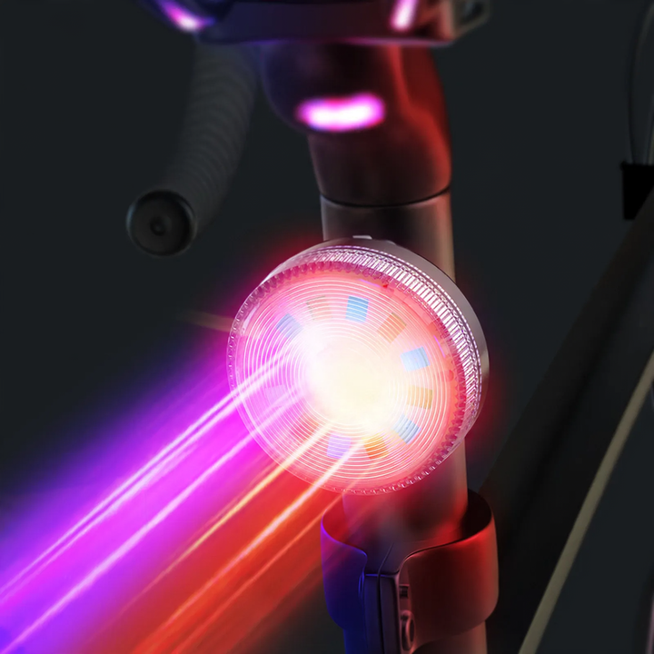 Bicycle lighting, front and rear light, night ride