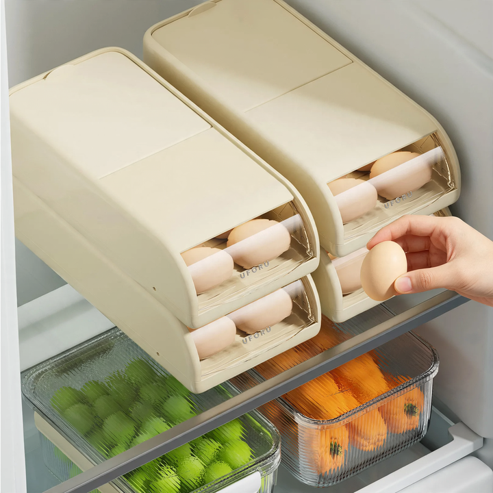 Egg storage box with lid, plastic, approx. 12 eggs