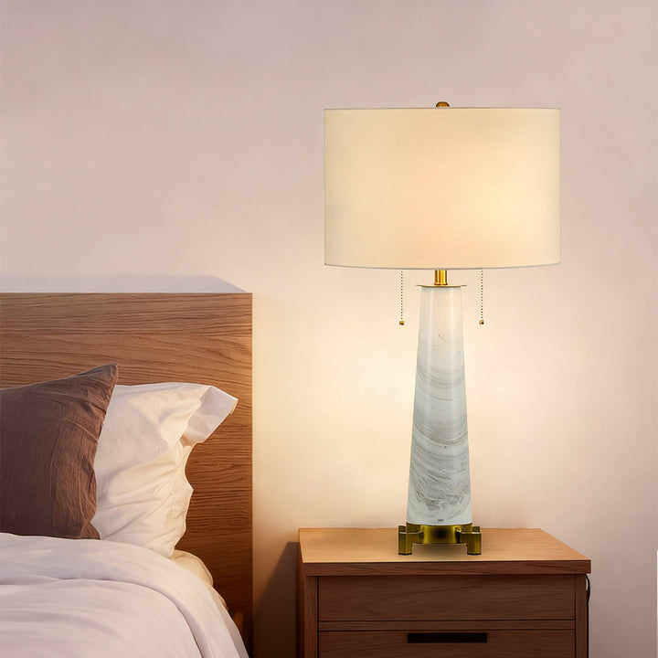 Marble table lamp with touch switch