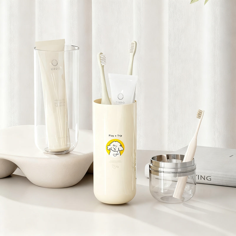 Portable dental care set with storage box