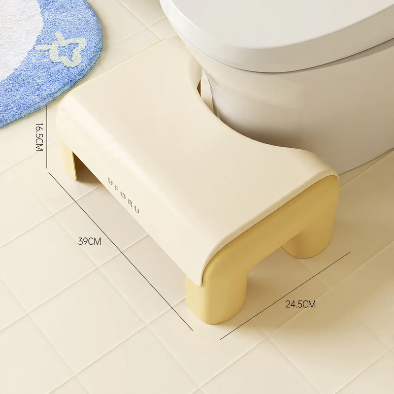 Plastic toilet stool, space-saving
