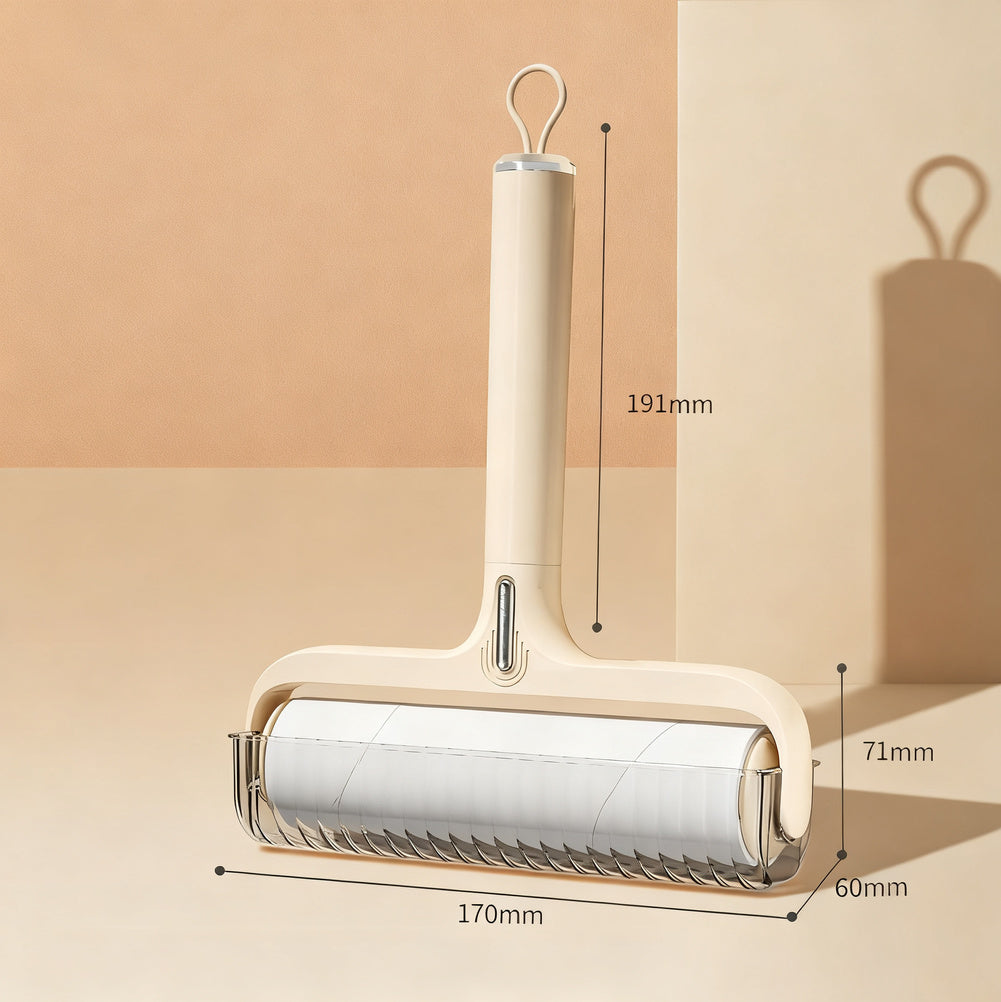 Lint roller with replacement rolls, foldable