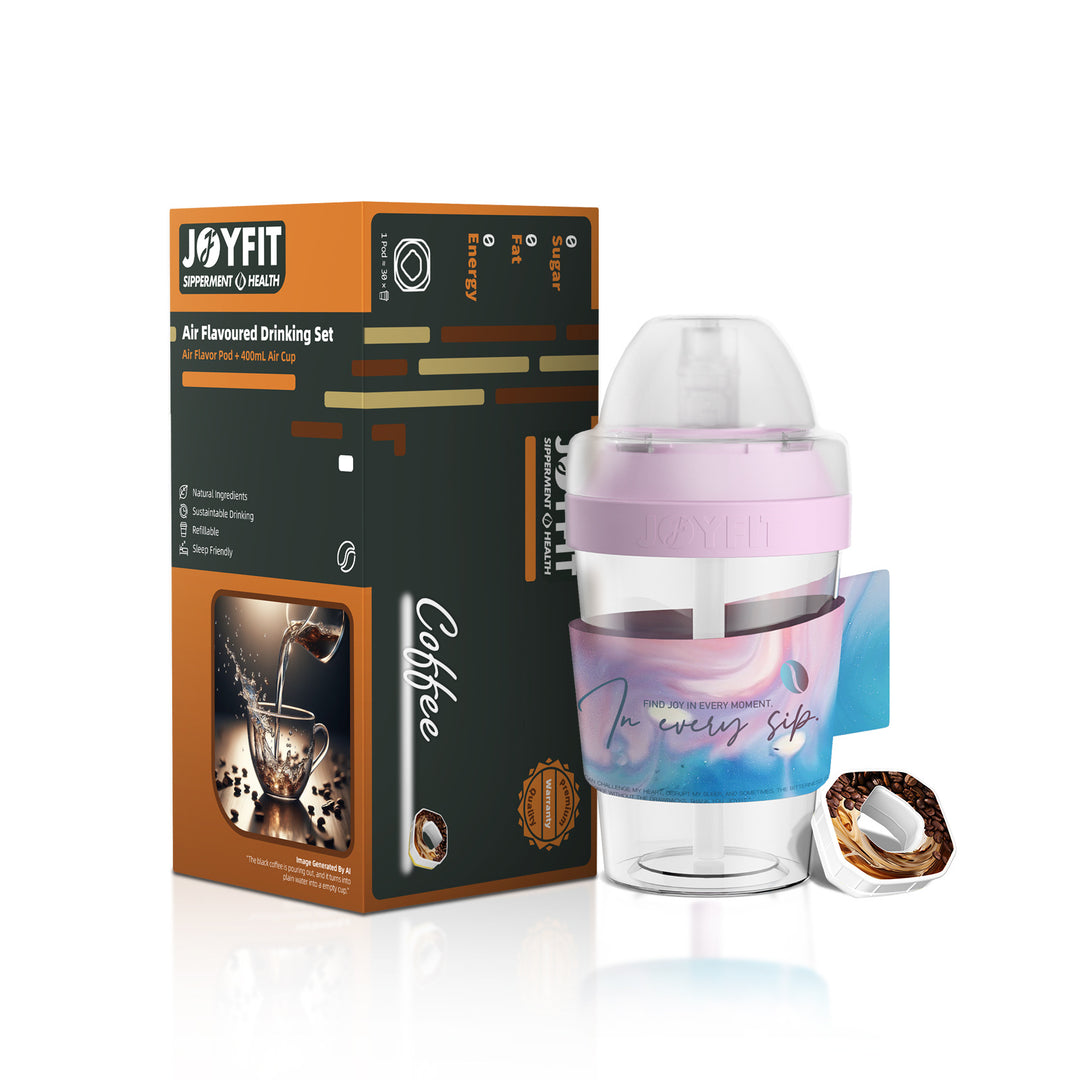 Coffee drinking cup with straw, 400 ml