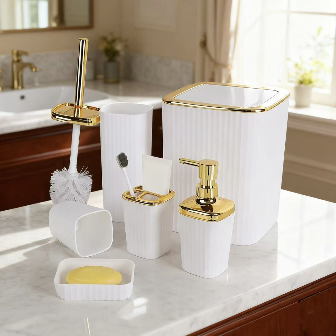 Waste bin with double chamber, round