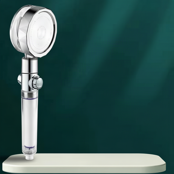 Shower head with pressure balance, ABS, round