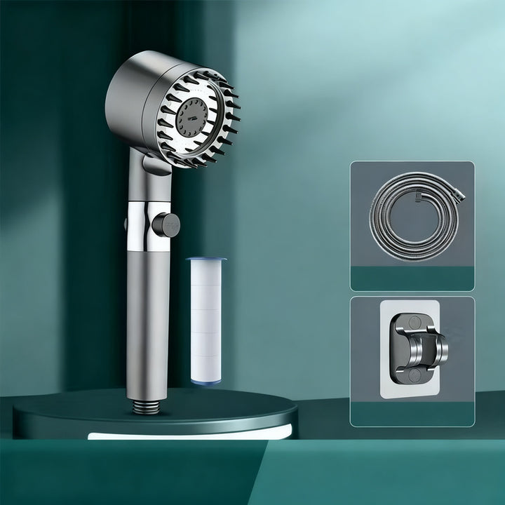 Shower head with filter and massage function