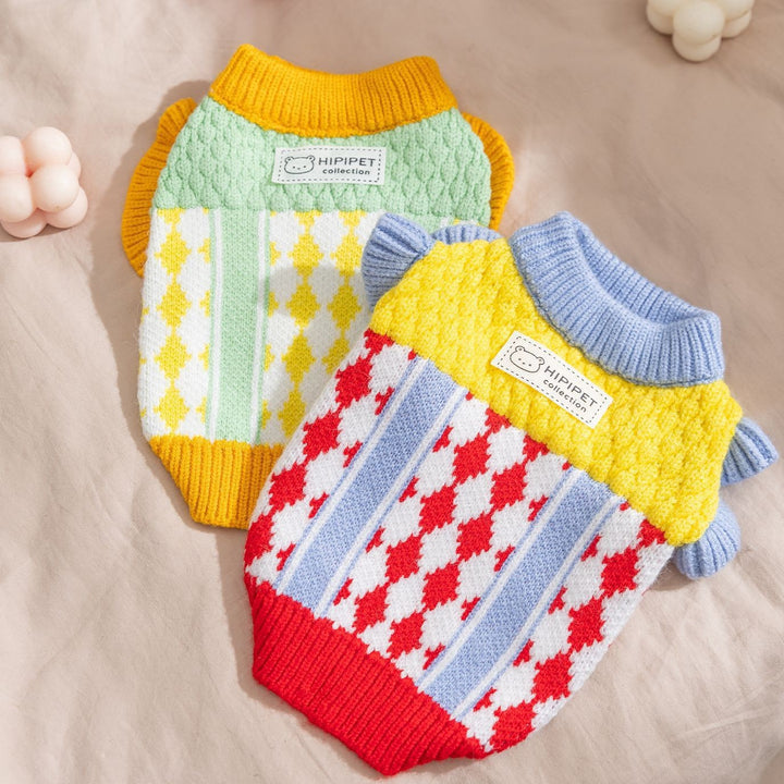 Knitted sweater for dogs, autumn and winter