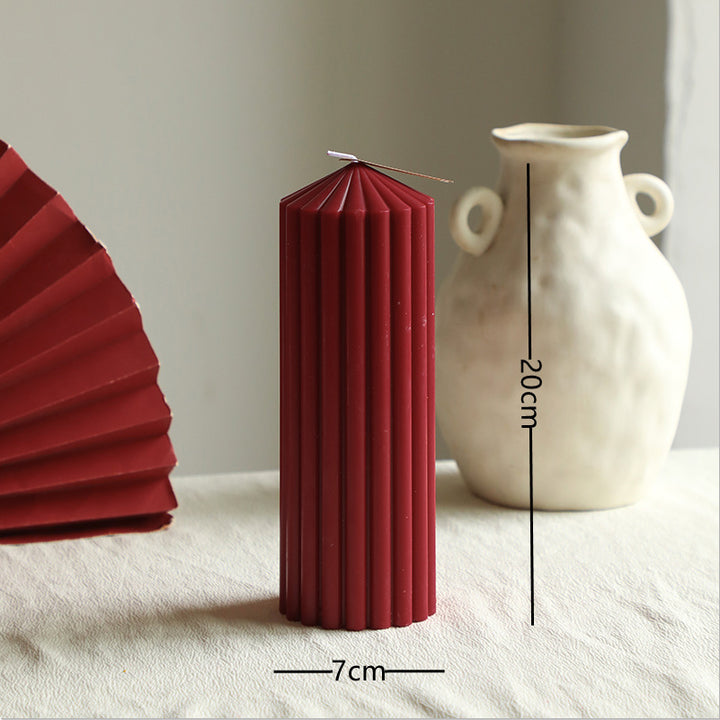 Handcrafted scented candle, cylindrical, soy blend