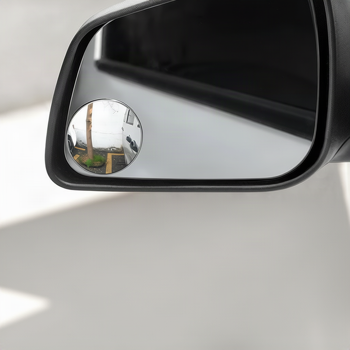 Vehicle blind mirror for gluing or suction