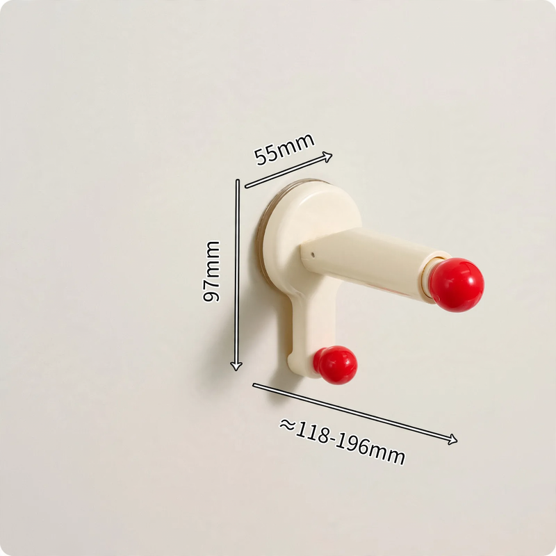 Wall-mounted laundry hanger, extendable, no drilling