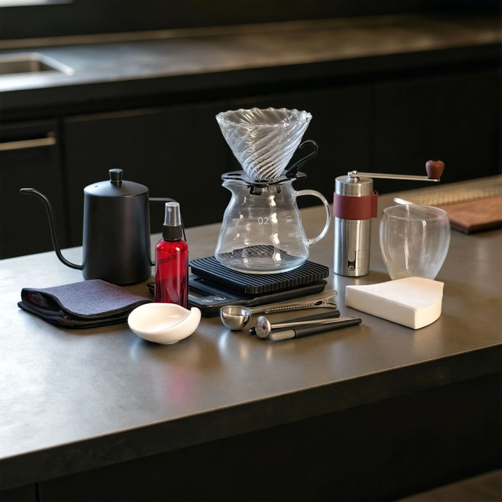 Manual Brew Coffee Set, Stainless Steel, 14–15 pieces
