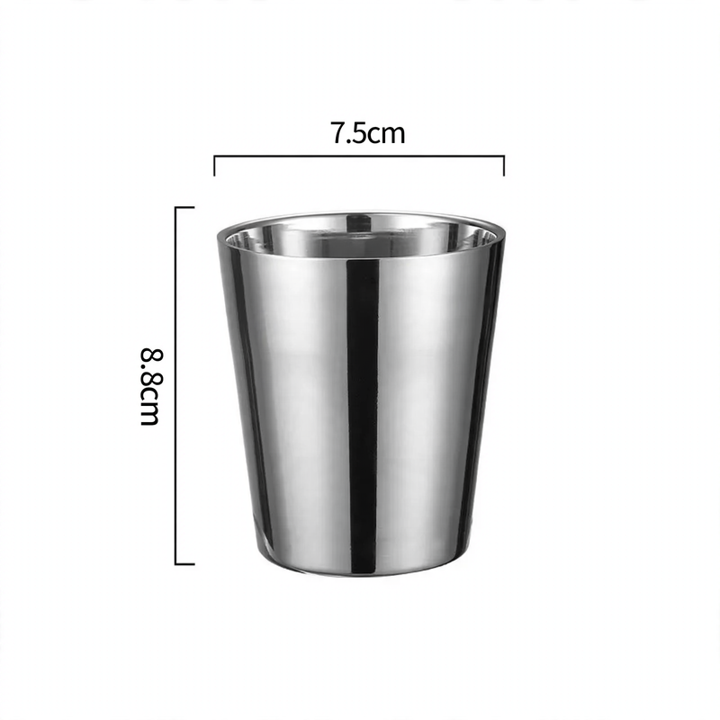 Double-walled stainless steel mug, 175–260 ml